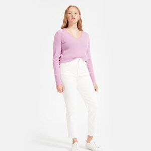 Everlane The Cashmere V-Neck Pink Base - Size XS
